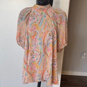 Entro Multicolor Paisley Blouse